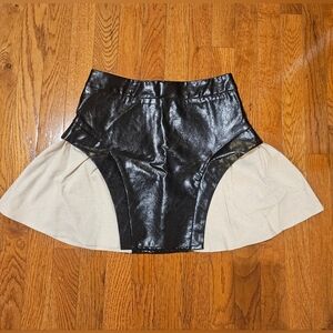 Commense Black Skirt with Unique Design